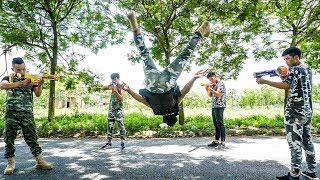 Hihahe Nerf War: SWAT & Couple Police Nerf Guns Crime Groups Rescue Teammate Nerf Movies