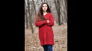 Вязаный Кардиган Спицами Полным Женщинам 2019 / Knitted Cardigan Spokes Full Women