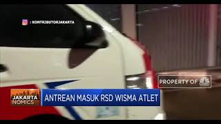 Viral! Antrean Ambulans Pengantar Pasien Covid-19 Masuk RSD Wisma Atlet