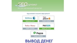 Seosprint вывод денег. Сеоспринт вывод 1000 руб в день