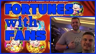 ?? FORTUNES ? with AWESOME fans ? Park MGM ✦ Slot Fruit Machine Pokies w Brian Christopher