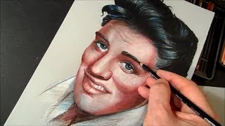 Drawing Elvis Presley the King of Rock ♔ Time Lapse