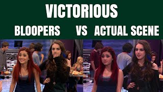 victorious | bloopers vs. actual scene