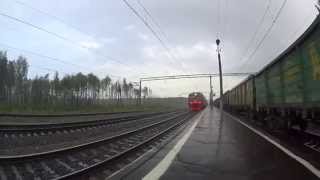 Электропоезд ЭД4М-0357 станция Давыдово