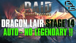 RAID: Shadow Legends | Dragon's Lair Stage 14 on Auto | NO LEGENDARY!! | F2P