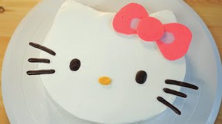 키티 케이크만들기(전자렌지케이크)キティケーキHow to make a simple Kitty cake   [스윗더미 . Sweet The MI]