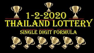 1-02-2020 Thailand LOTTERY Single Digit Formula