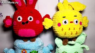 Амигуруми: схема Четверо в кубе. Игрушки вязаные крючком - Free crochet patterns.