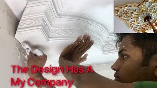 New Desing cornice corner in the fitting of the bedroom it is very difficult gypsum plaster corner