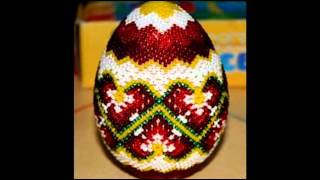 Пасхальные яйца из бисера.   Схемы плетения