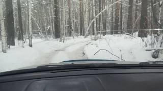 Курминский залив. Зимняя дорога.