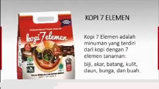 Komposisi  dan manfaat Kopi  herbal  7 elemen  produk  HNI HPAI