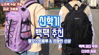 2020년 신학기 핫한 신상 백팩 추천?? / 신학기 백팩으로 고민중인 사람 모여라~/ 얼모스트블루,르마인