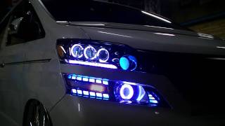 ヴェルファイアのワンオフヘッドライト加工!!LS600インナー丸ごと移植!!