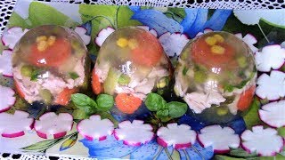 Как приготовить нежное и очень вкусное заливное из куриных ножек. Куриное заливное.