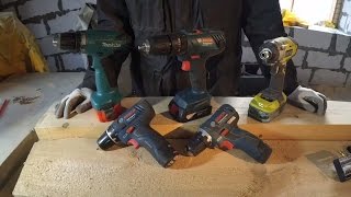 (part 1) Bosch GSB 18V-21 vs GSR 10,8 2-li  vs GSR 10,8 V-EC  and RID1801M