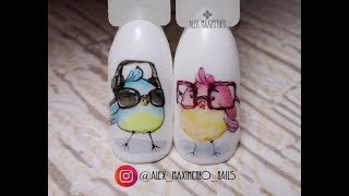 Alex Maximenko Nails. МК "Акварель. Птицуны". Прямой эфир. Instagram