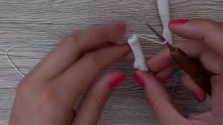 Как связать фигуристую ногу для куклы Эльзы крючком