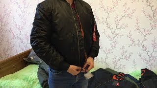 Примерка Куртки Бомбера с сайта Алиэкспресс аналога Alpha Industries