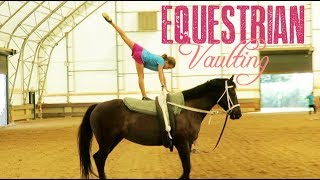 Equestrian Vaulting in an Indoor Arena! | Crazy8Family