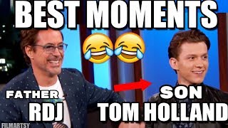 Tom Holland and Robert Downey Jr. Funniest and Best Father/Son Moments | Try Not To Laugh 2018