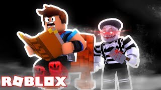 READING ROBLOX SCARY STORIES -THE MIME! - Roblox A Scary Story