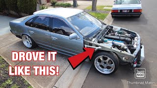 DRIVING DISASSEMBLED CEFIRO TO PANEL SHOP! A31 CEFIRO RESPRAY [PART 2]