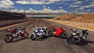 Ducati Panigale S and Aprilia RSV4 RF in Alcarràs 4K