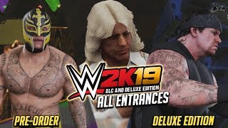 WWE 2K19 : ALL DLC Entrances & Ratings! Ronda Rousey, Rey Mysterio, Undertaker, Rowdy Roddy Piper