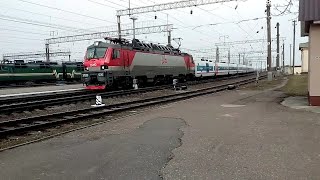 ЭЛЕКТРОВОЗ ЭП20 030 РЖД С ПАССАЖИРСКИМ ПОЕЗДОМ ОТ ТАЛЬГО (TALGO) "СТРИЖ"|ELECTRIC CARRIER EP20