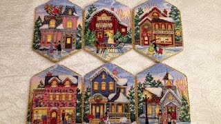 Вышивка крестом. Завершение и оформление Christmas Village Ornaments - Dimensions