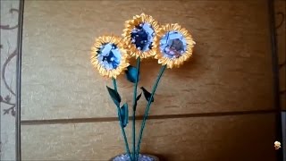 Как сделать красивый горшок с цветами [Канзаши]