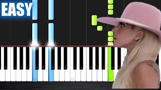 Lady Gaga - Million Reasons - EASY Piano Tutorial by PlutaX