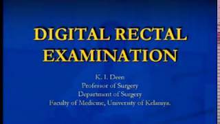 Digital Rectal Examination