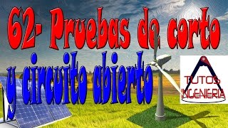 Pruebas de cortocircuito y circuito abierto en paneles fotovoltaicos