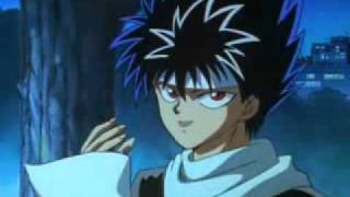 YYH - Demon Whistle and Hiei falling from tree