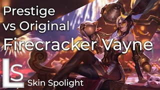 Firecracker Vayne VS Prestige Firecracker Vayne - Skin Spotlight - Firecracker - League of Legends