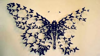 DIY Butterfly Wall Decor | Wall Decor Idea | How to cut paper butterflies | DiYana