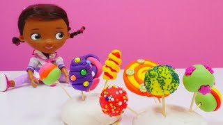 Play Doh Video für Kinder - Wir machen für Doc McStuffins kunterbunte Lollys