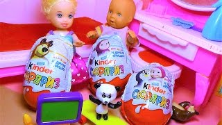 Мультик про кукол. Катя и Макс. Киндер из коллекции - кто моет посуду?/Kinder from the collection