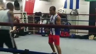 Jose Aldo boxing sparring [Training for Conor McGregor UFC 189]