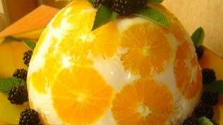 Желейный торт Апельсины в йогурте