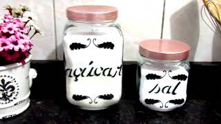 Como Fazer Potes de Mantimento #Decoração de Cozinha