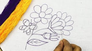 Bordado fantasía | Bordado a Mano: puntada de flores de fantasía para principiantes