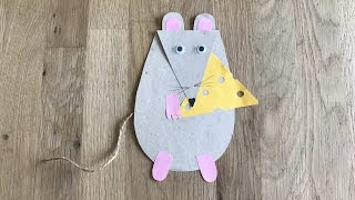 Аппликация из бумаги - мышка