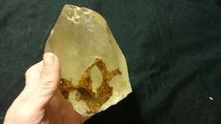 Citrín 1kg krystal Bobrůvka 2015 (Citrine quartz 1kg - 2,22lb) video1.