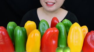 EATING HEALTHY ASMR. VEGGIE PLATTER (SWEET PEPPER). EXTREME CRUNCHY SOUNDS. NO TALKING. MAI ASMR.