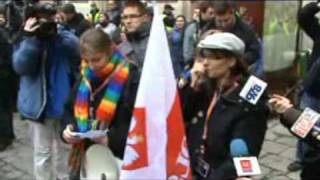 Wrocławski Marsz Równości, cz. I, manifestacja homoseksualistów 24.10.2009 Wroclaw