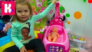 Музыкальная колыбелька для пупсика / Играем в куклы / Обзор игрушек