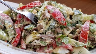 Новинка!  "Потрясающий" Вкусный Салат !   Ажойиб ва Маззали Салат  Янги коринишда !